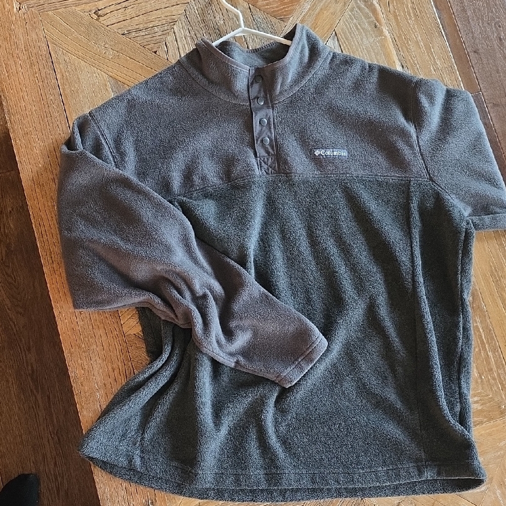 Mens COLUMBIA two tone fleece Jacket pullover XxL